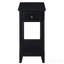 Table d'appoint noire avec tablette inférieure-236442013
