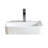 Modern Ceramic Square Vessel Bathroom Sink with Overflow
