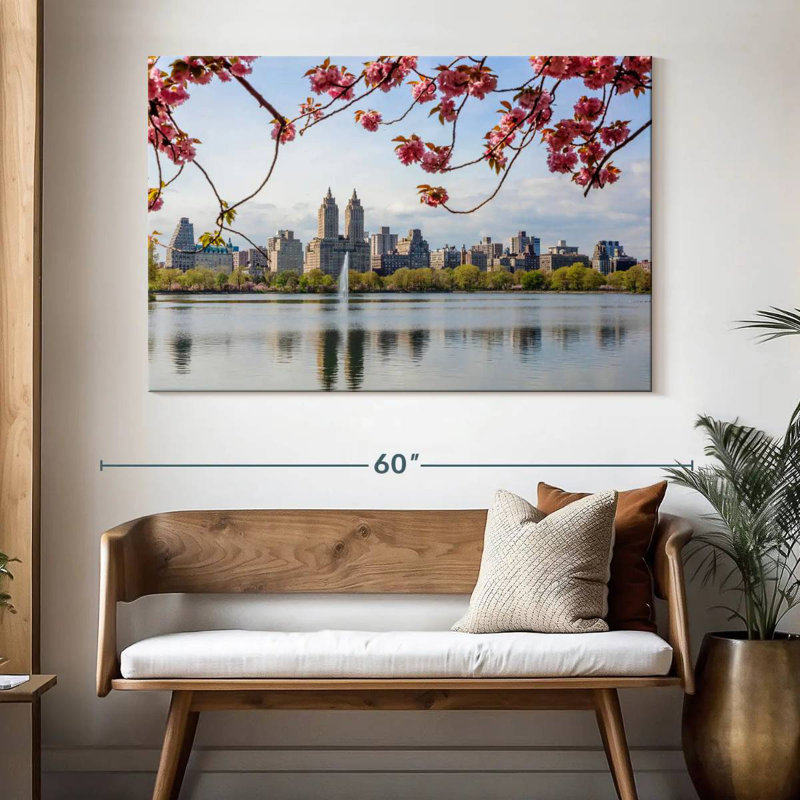 Sireci Central Park Cherry Blossoms, 34" H x 51" W