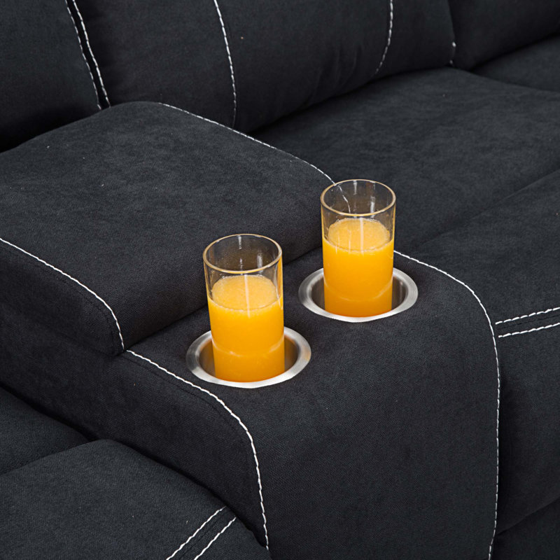 Malabika Upholstered Reclining Curved Sectional Symmetrical