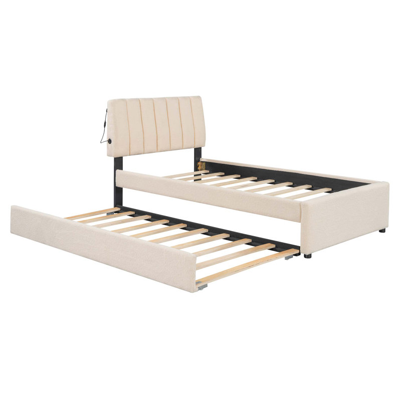 Lit plateforme tapissier Teddy