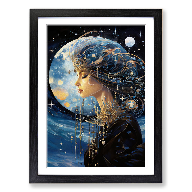 Single Picture Frame Print on Wood, Black Framed, 34cm H x 25cm W