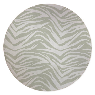 Zebra Patch Non-Slip Outdoor Rug
