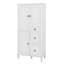 Armoire de rangement rétro multifonctionnelle avec tablettes réglables, 3 tiroirs et 3 compartiments fermés