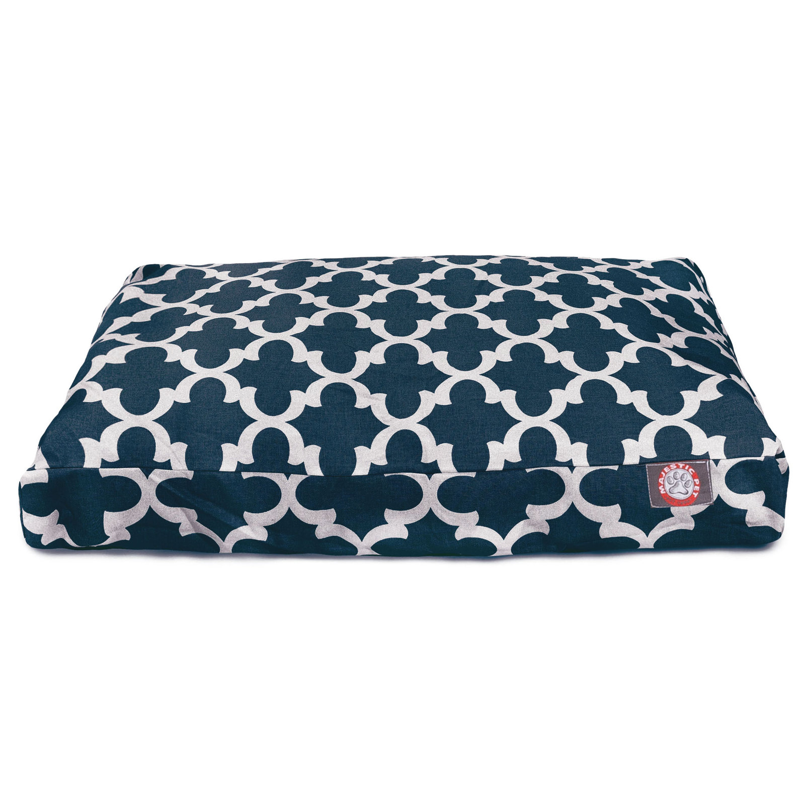 Trellis Geometric Pet Pillow, Medium (29" W x 36" D x 4" H), Navy
