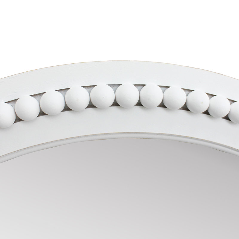 Miroir d'appoint Brendalyn, Blanc, 36 po x 36 po