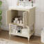 Meuble-lavabo de luxe moderne de 24 po avec lavabo en céramique, meuble de salle de bain avec tablette ouverte et rangement fermé-125847753