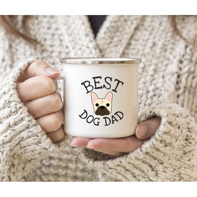 Grande tasse à café « Best Dog Dad », Bouledogue français