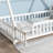 Tent-Shaped Floor Bed,Teepee Bed With Guardrails,Slats-854328843
