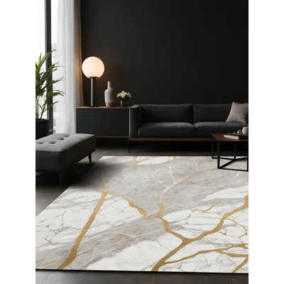 Tapis gris soyeux et moelleux