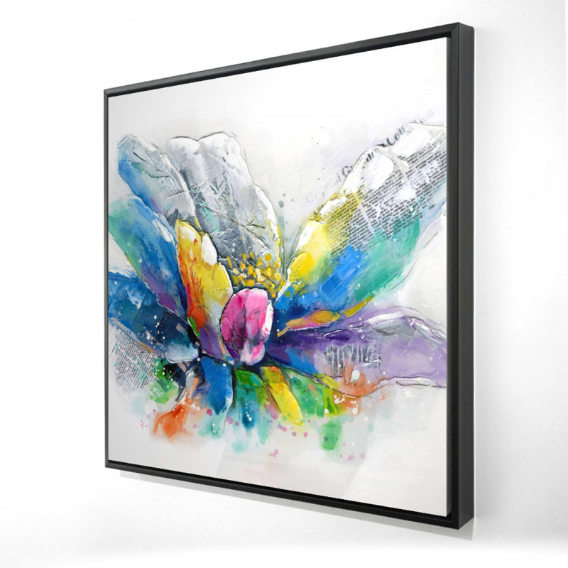 " Abstract Flower With Newspaper "