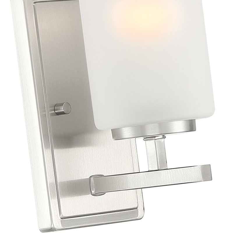 Arreana Steel Armed Sconce, Brushed Nickel