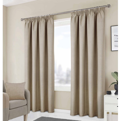 Milciades Blackout Pencil Pleat Curtain Pair