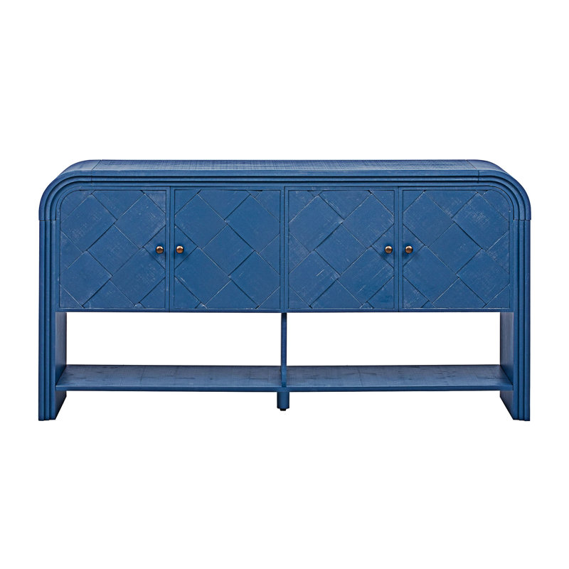 Console Table Entryway Table Sofa Table With Storage, Navy Blue