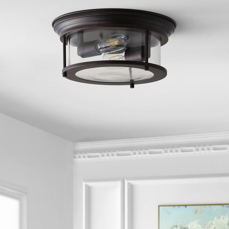 Plafonnier encastré 2 lumières 13,25 po Ceballos, Bronze huilé