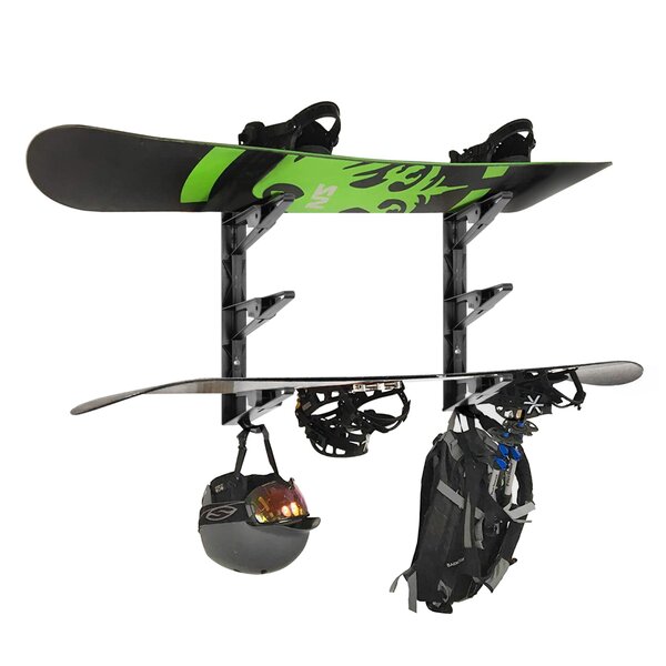 Butizone Steel Wall Mounted Multi-Use Ski/Snowboard Rack & Reviews