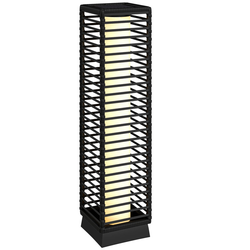 Black Solar Powered Steel Pathway Light