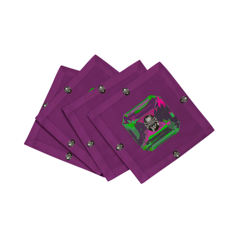 Square Napkins, Purple Rain