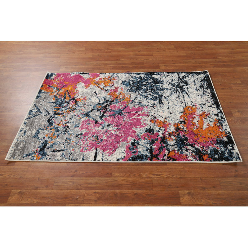 Contemporary Abstract Transitional Oriental Rug 3x5