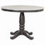 Table de salle à manger ronde moderne en bois massif gris, panneau de fibres à densité moyenne, pour la cuisine, assemblage facile