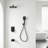 10-inch Square Rain Shower System With 3-function Handheld Shower And 4.72" Waterfall Tub Spout-127316683