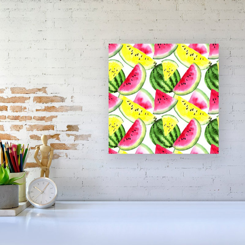 COLOURFUL MELON PATTERN - Wrapped Canvas Print