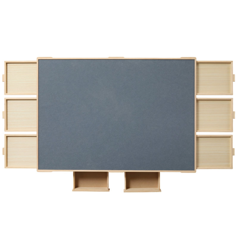 Table de puzzle 2000 pièces avec pieds, roues, 6 tiroirs, housse, 40 x 29 po, cadeau pour maman, planche de bois portable, accessoires de casse-tête en feutre pour adultes, rangement à hauteur réglable