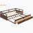 Sturdy Wooden Daybed With Trundle And Storage, Ideal For Multi-Functional Spaces And Guest Rooms, Espresso Finish-1212552052