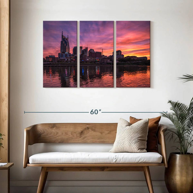 Sebbie Nashville au crépuscule, H 28 po x l 45 po