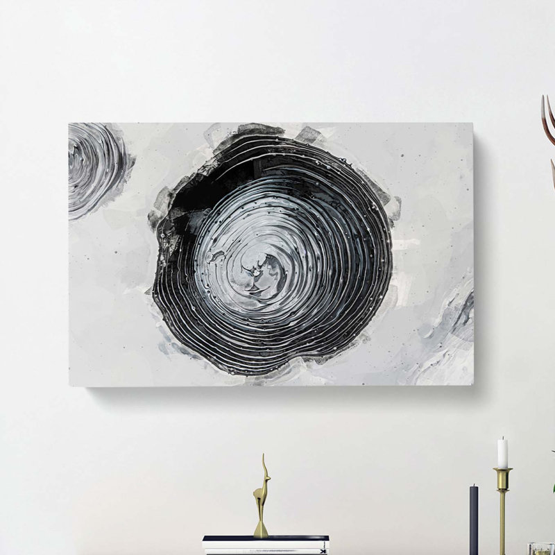 Circle over in Abstract - Wrapped Canvas, 50cm H x 76cm W x 3cm D