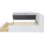 Lit double en bois de pin massif avec tête de lit, 2 tiroirs et planche rotative, tablettes faciles à assembler, et stable-739810963