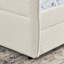 Grand lit tapissier avec lit gigogne et 2 tiroirs de rangement, tissu bouclé beige, 88 po x 65,5 po x 29,5 po, rayures verticales, mousse douce pour le confort, rangement facile pour le flux de travail, matériau,