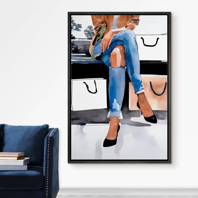 «Modern femme, achat, aquarelle chic, art moderne, mode» sur