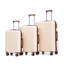 20 po / 24 po / 28 po 3 pièces / ensemble en valise à roulettes ABS, couleur assortie, avec serrure à combinaison