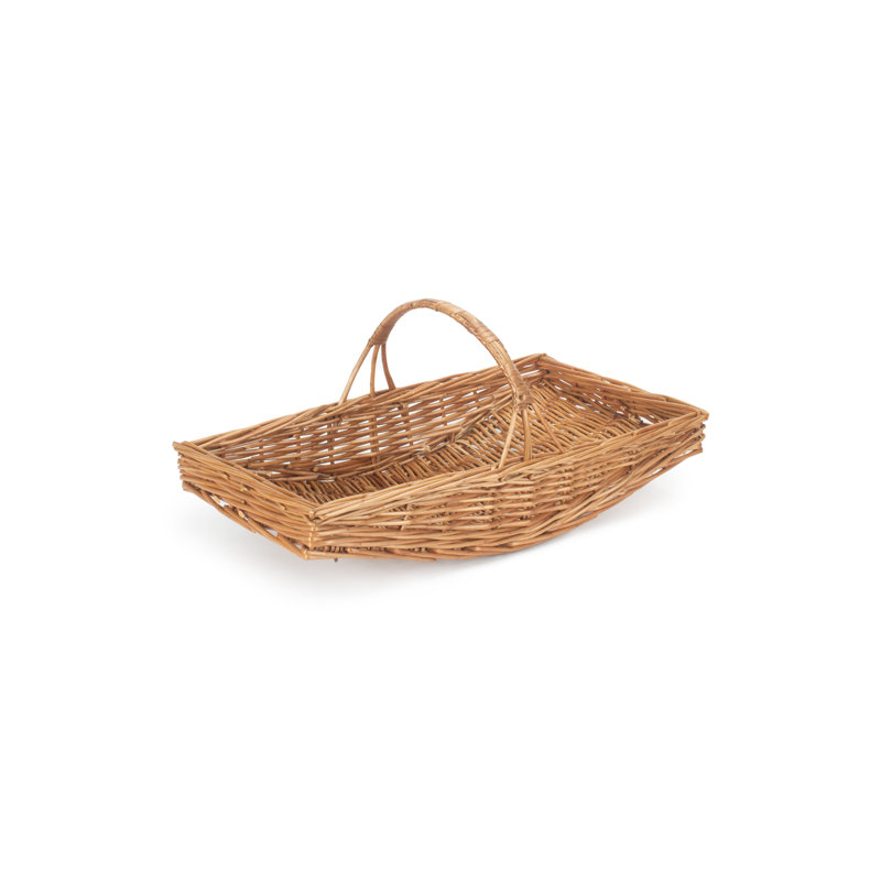 Wicker Garden Trug Basket, 29cm W x 56cm D