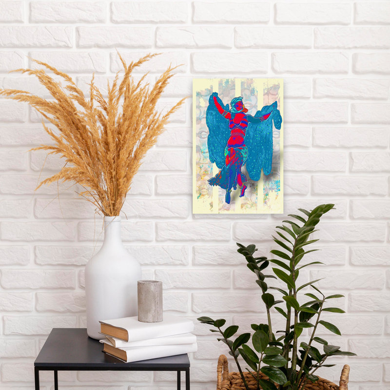 Art contemporain, art contemporain abstrait coloré, H 18 po x l 12 po