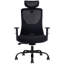 Fauteuil de conférence ergonomique, fauteuil de travail avec dossier et coussin en mousse à mémoire de forme, fauteuil de bureau lombaire réglable