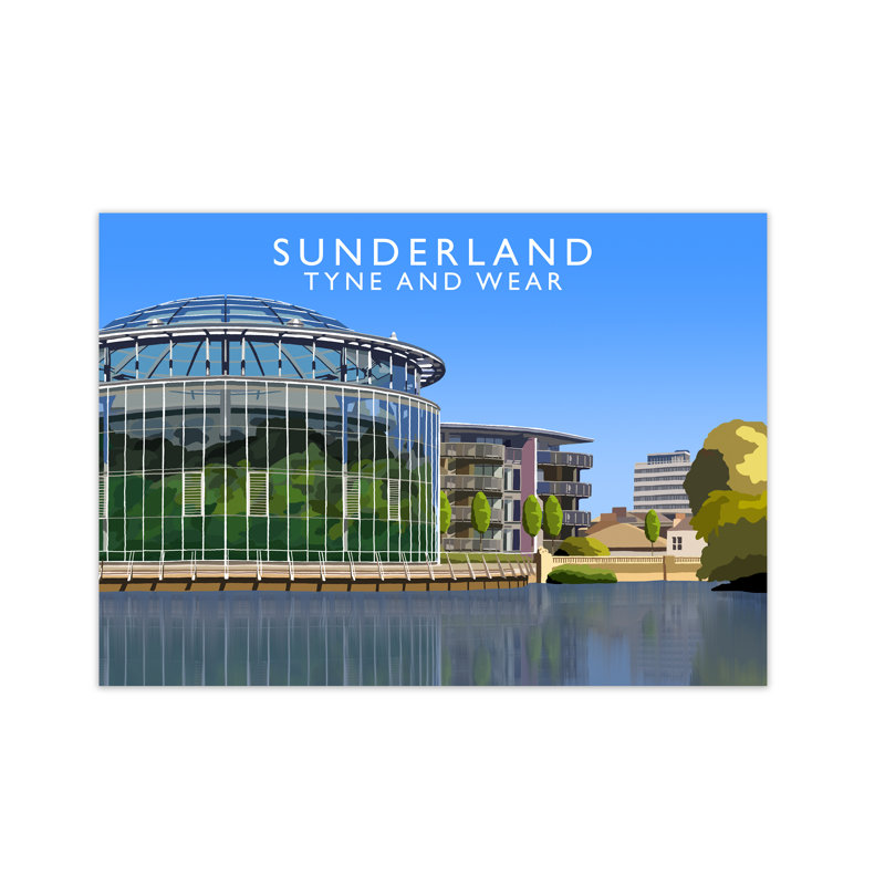 Sunderland Tyne And Wear by Richard O'Neill - Print, Unframed, 59.4cm H x 84.1cm W x 3cm D