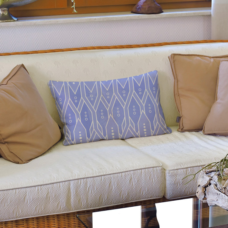 Coussin lombaire, Bourre en polyester, Bleu