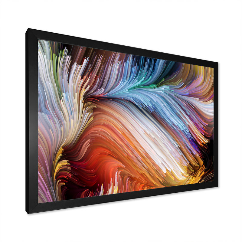 Réalité liquide II - reproduction d'art sur toile, Cadre noir, H 8 po x l 12 po x P 1 po