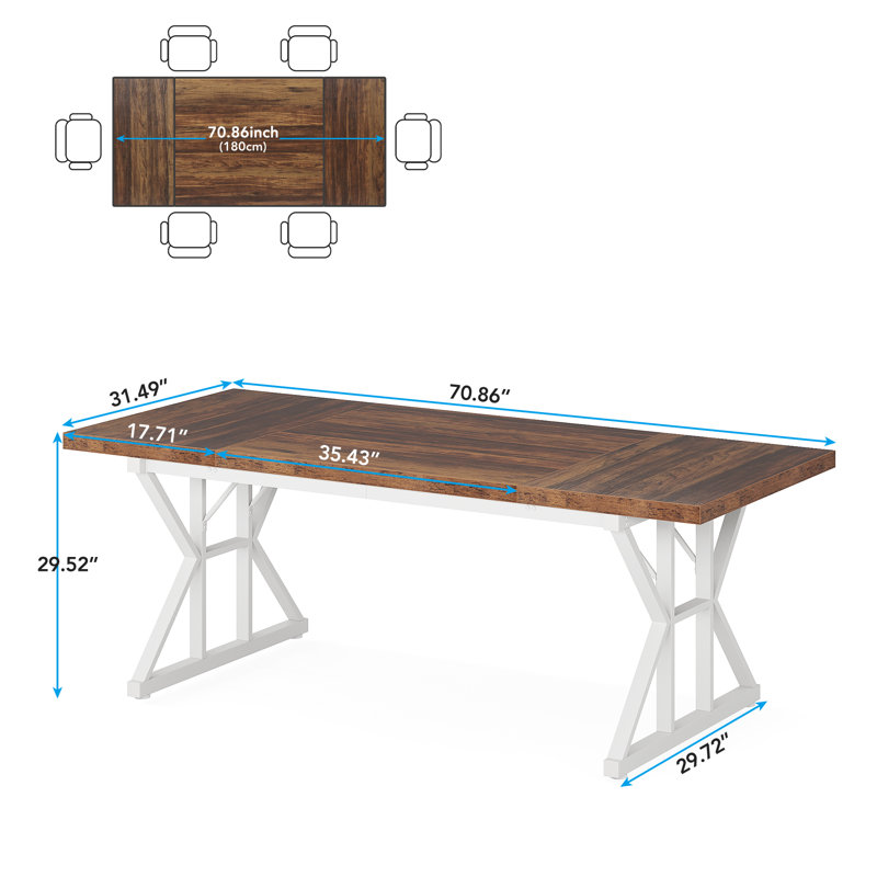 Gracie Oaks Taneja Metal Base Dining Table & Reviews | Wayfair