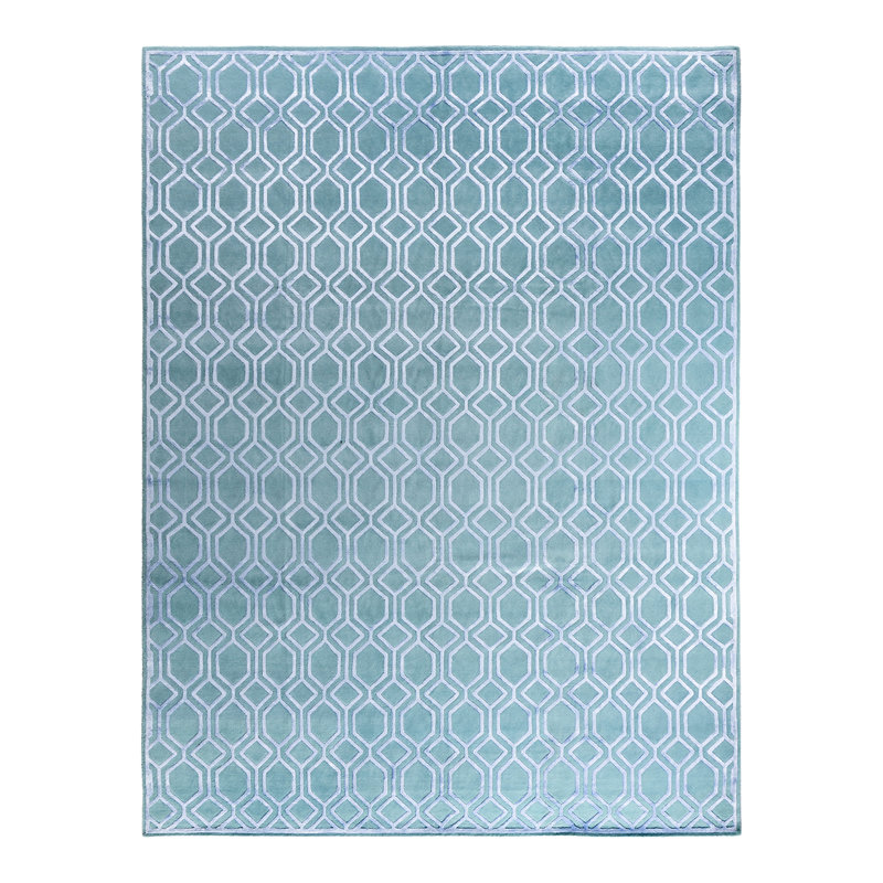 Overdyed One-of-a-Kind Rectangle 9'2" X 12' Hand Knotted Area Rug