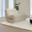Chaise berçante moderne en bois massif rembourré-101109638