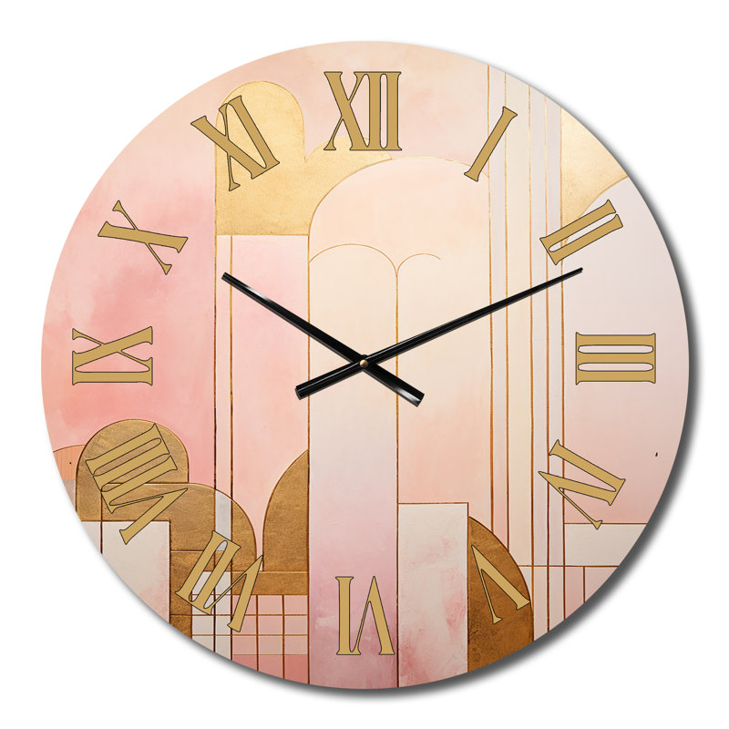 City of Gold - horloge murale géométrique, Moyenne