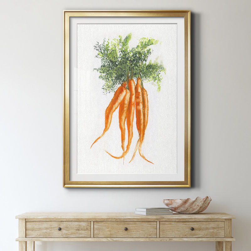 Garden Fresh Carrots - Reproduction de photo encadrée sur papier, Doré, H 26,5 po x l 36,5 po x P 1,5 po