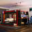 Full Size Multifunctional Bunk Bed with LED Light, Desk, Shelves & Drawers Loft Bed Frame for Kids & Teens -Red/Black