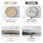 Guein Round Natural Marble Lazy Susan Tray,Light BeigeTravertine