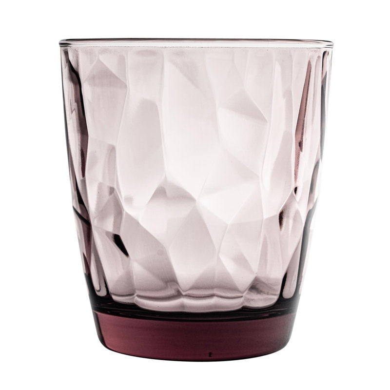 Diamond Water Glasses, Pink, 6