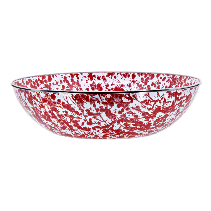 Serving Bowl, Red Swirl