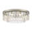 Ciara 9-Light Semi Flush Light in Peruvian Silver with Hammered Water Glass